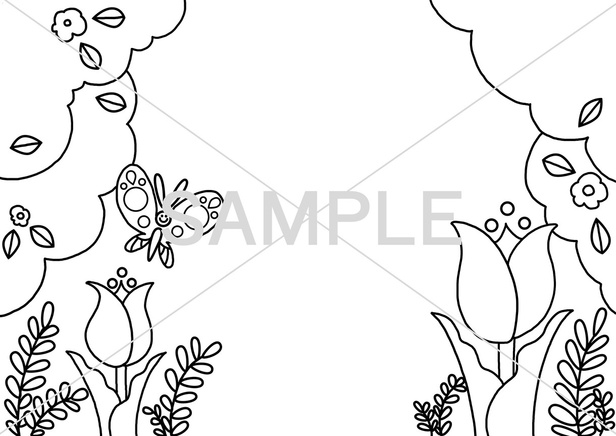 お子様向けのぬりえ台紙描きます 世界に一つだけのぬりえ！プレゼント用におすすめです。 イメージ1