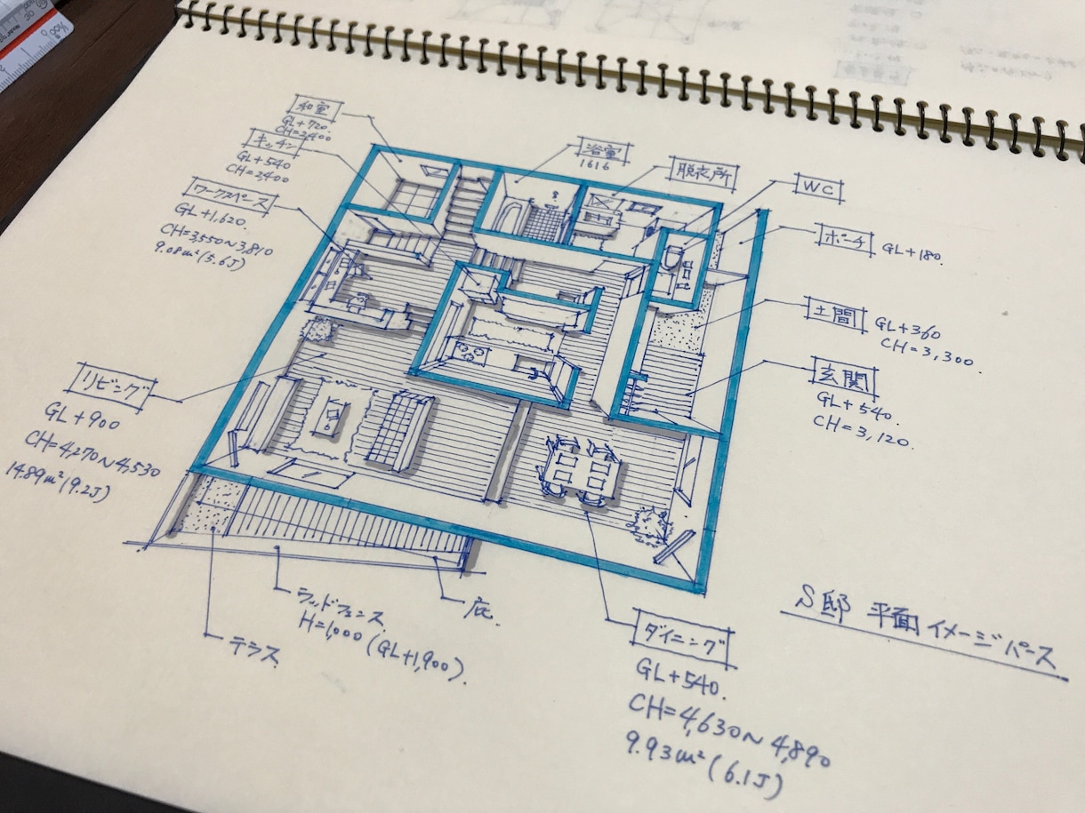 一級建築士が戸建住宅の手描きプランを提案作成します やさしい手書きスケッチで間取りとコンセプトをご提案！ イメージ2