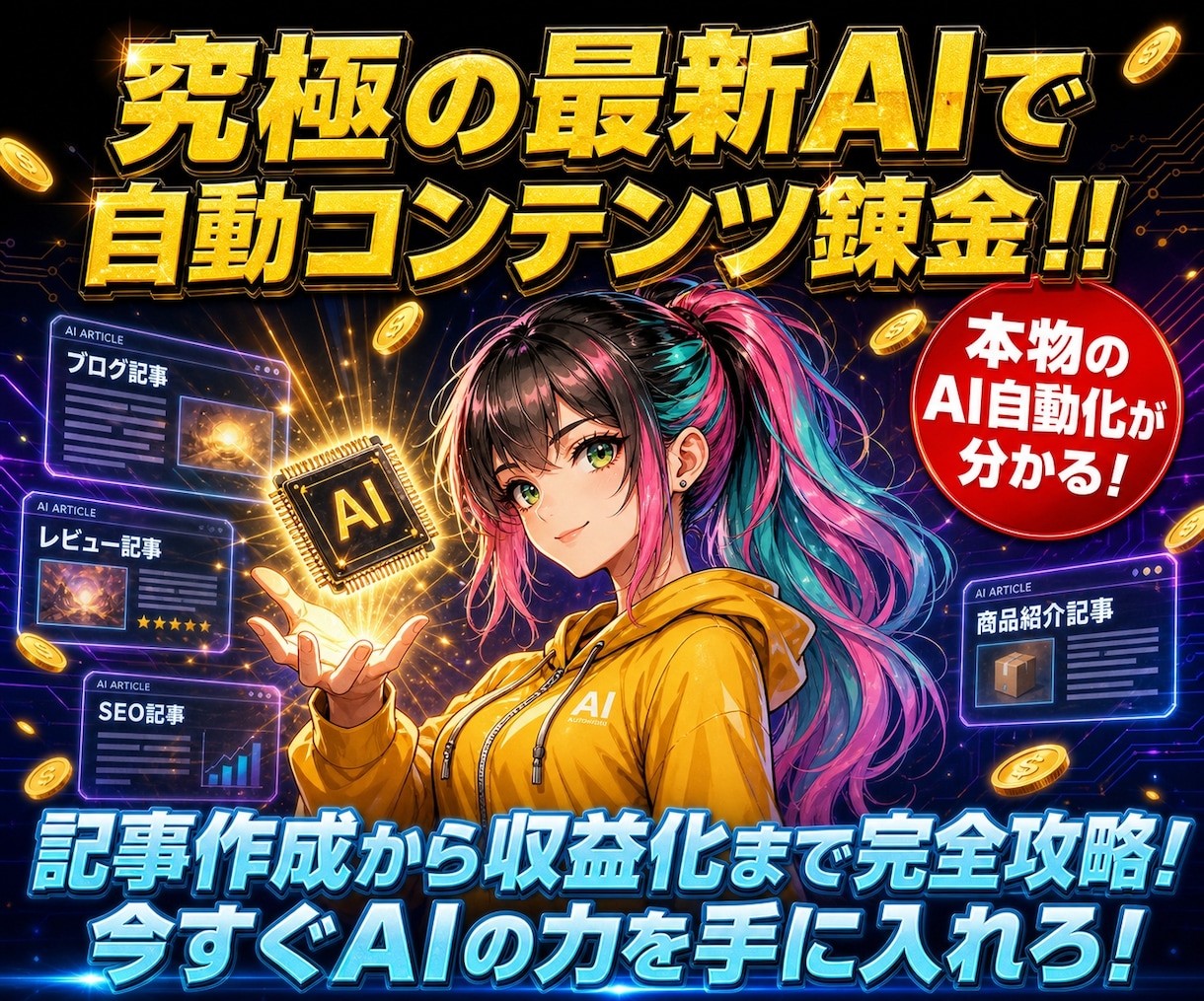 究極のAI副業｜コピペで自動コンテンツ販売教えます 1日15分！忙しくてPCが苦手な主婦でも出来る在宅AI副業 イメージ8
