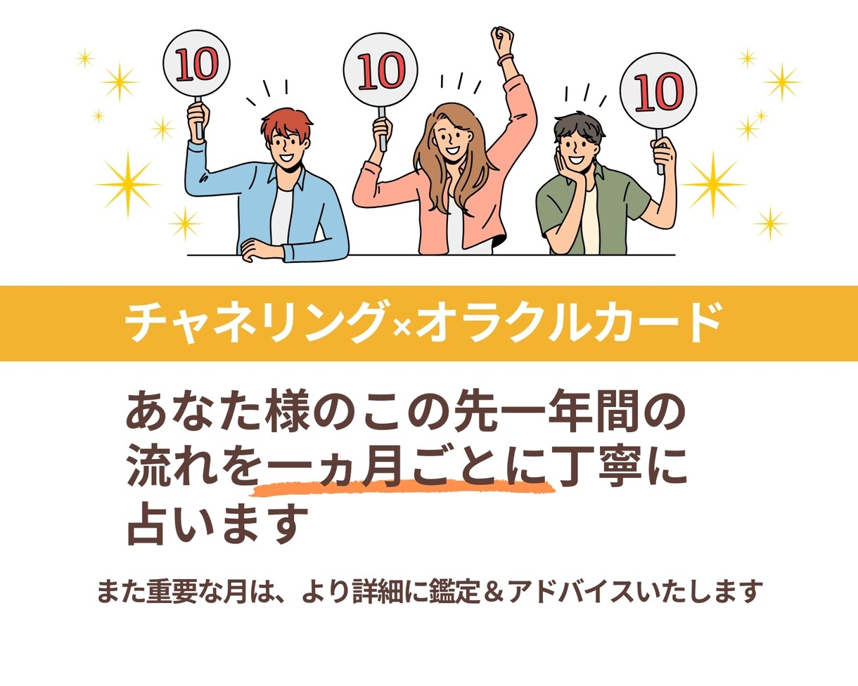 今年のあなた様に起こること一ヵ月ごと丁寧に占います 基本４８時間以内｜鑑定結果３０００文字以上｜チャネリング占い イメージ3