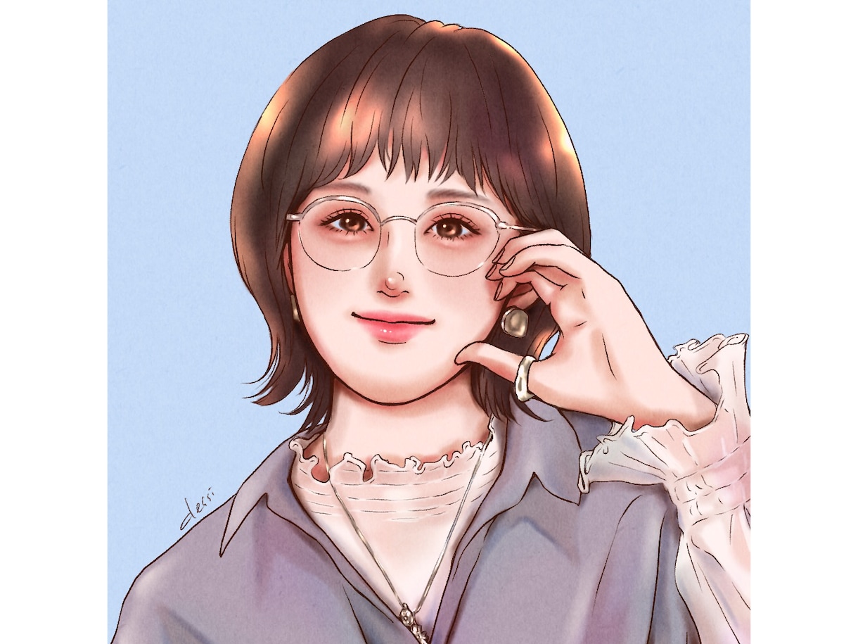 X・Instagram★ビジネス用アイコン描きます フォローしたくなる！好印象の柔らかい似顔絵アイコン イメージ6