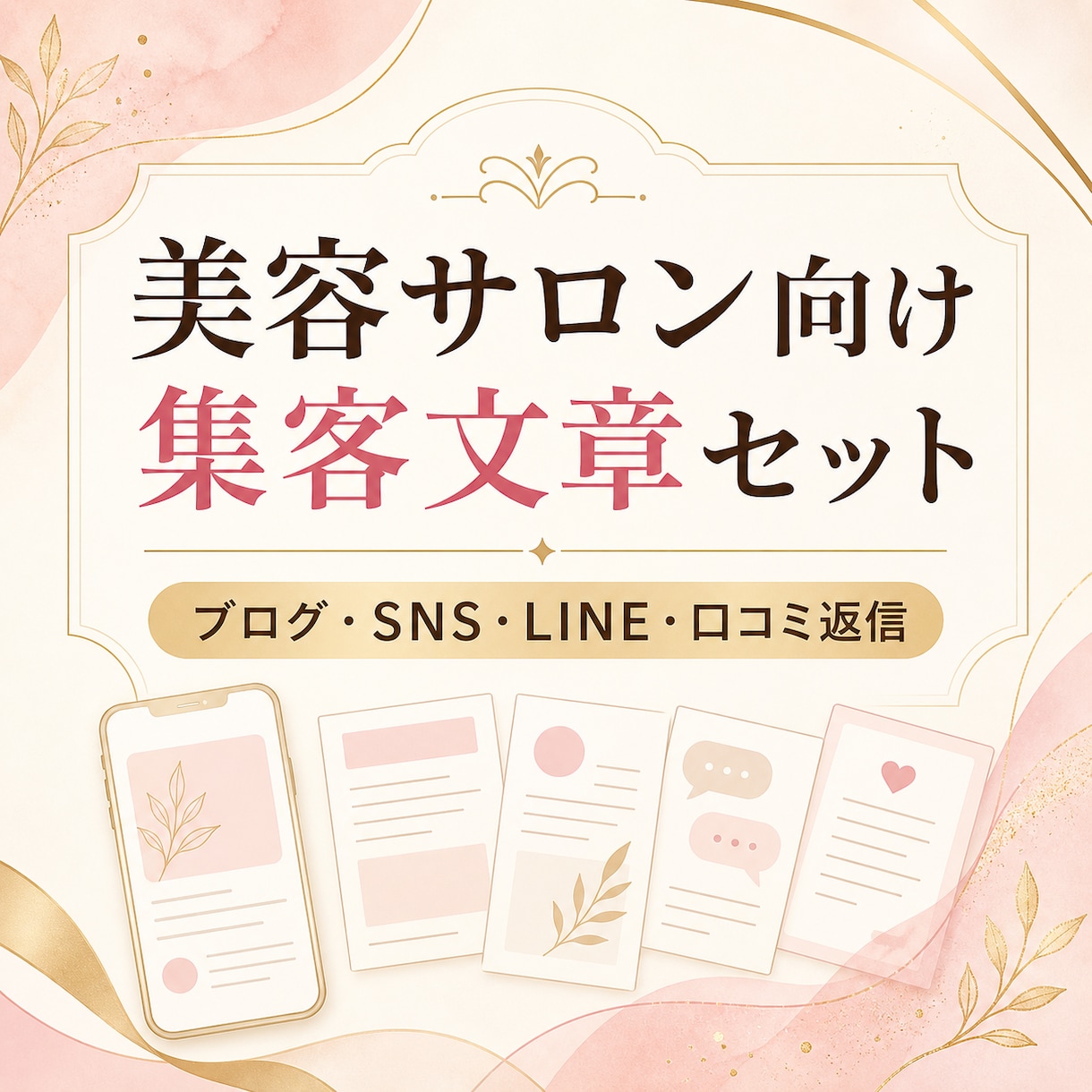 美容サロンの集客文章セットを作成します ブログ・SNS・LINE・口コミ返信をまとめてご用意します イメージ2