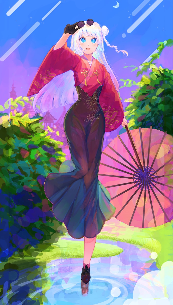 背景を含めたキャラクターのイラストを制作します 目を引く魅力的な1枚絵をご希望に沿って制作します。 イメージ5