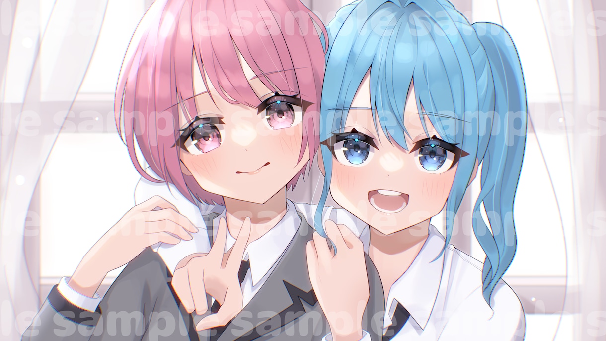 キラキラしていて可愛い高品質なイラストを描きます アイコン、キャス画、歌ってみたサムネ、夢絵、立ち絵描きます！ イメージ5