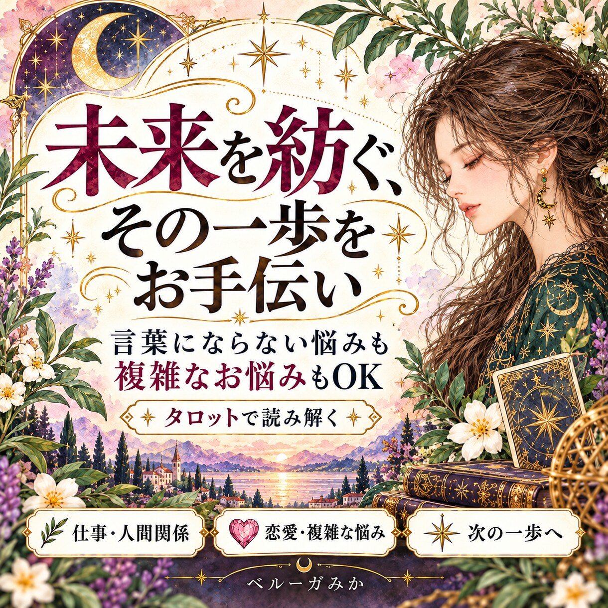 望む未来への一歩を見つけるようなタロット鑑定します あなたらしい次の一歩を目指せるよう丁寧に鑑定します イメージ1