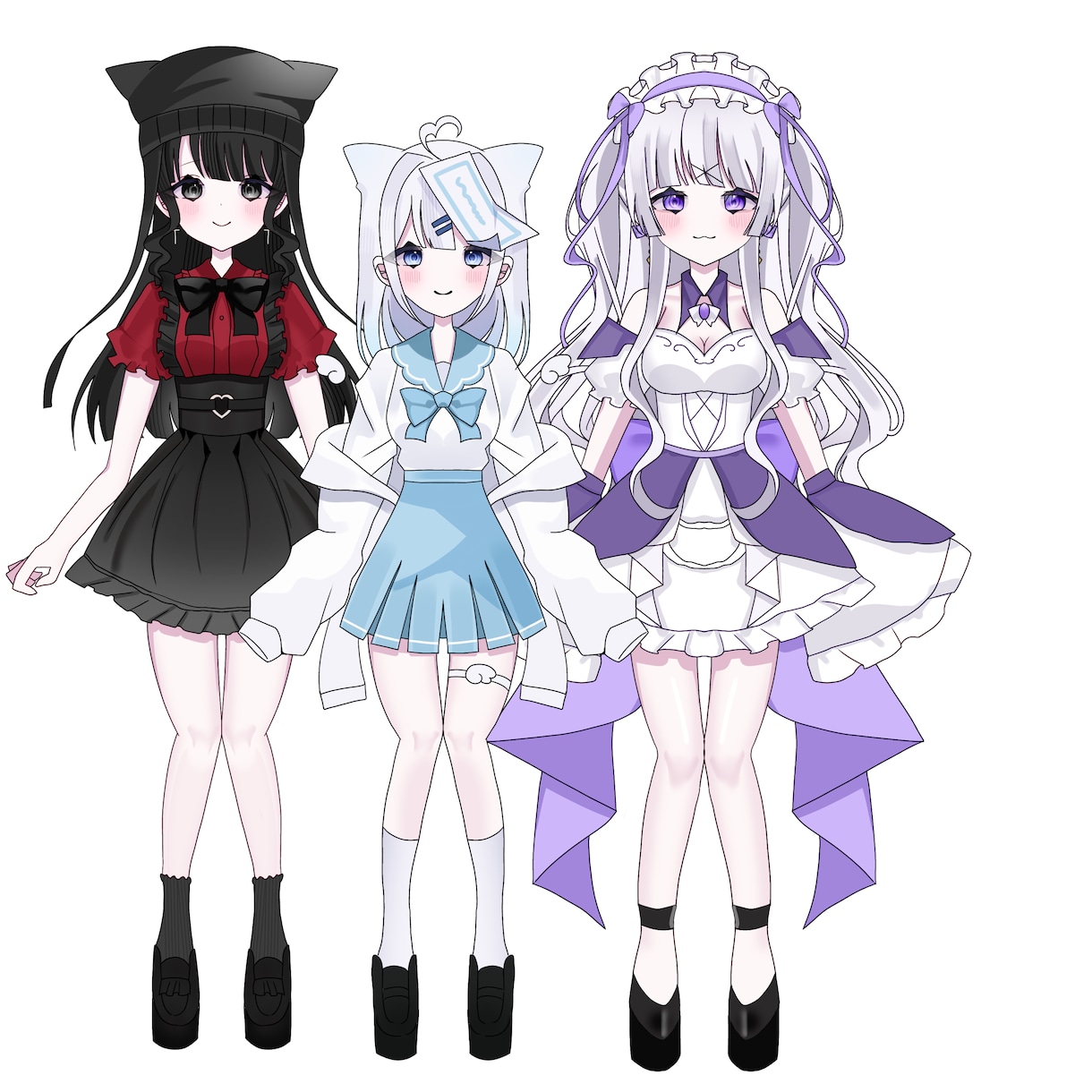 かわいい女の子の立ち絵描きます かわいい女の子を描くのが得意です男性は描けません イメージ1