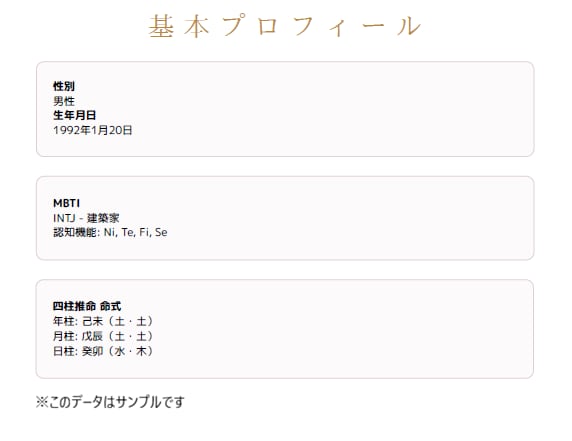 MBTI×四柱推命｜性格×運命の二重鑑定します オリジナル占いで具体的な行動プランのアドバイス付き イメージ1