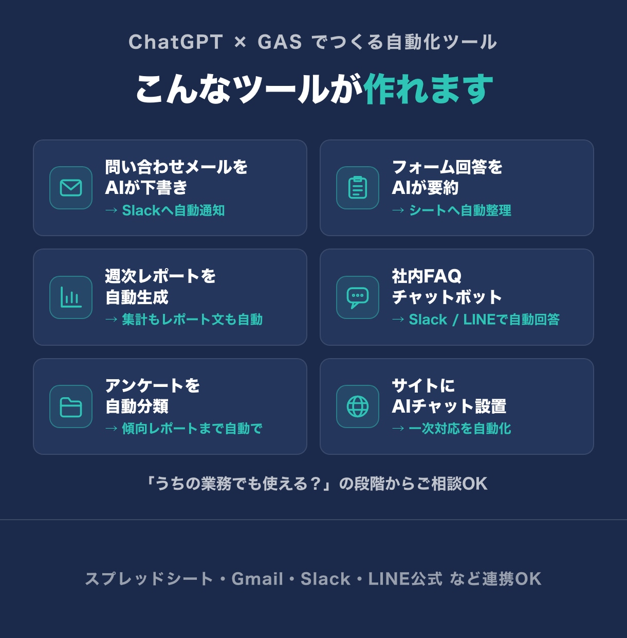 GAS×ChatGPTで定型業務を自動化します スプレッドシート・Slack・LINE連携｜現役エンジニア イメージ2