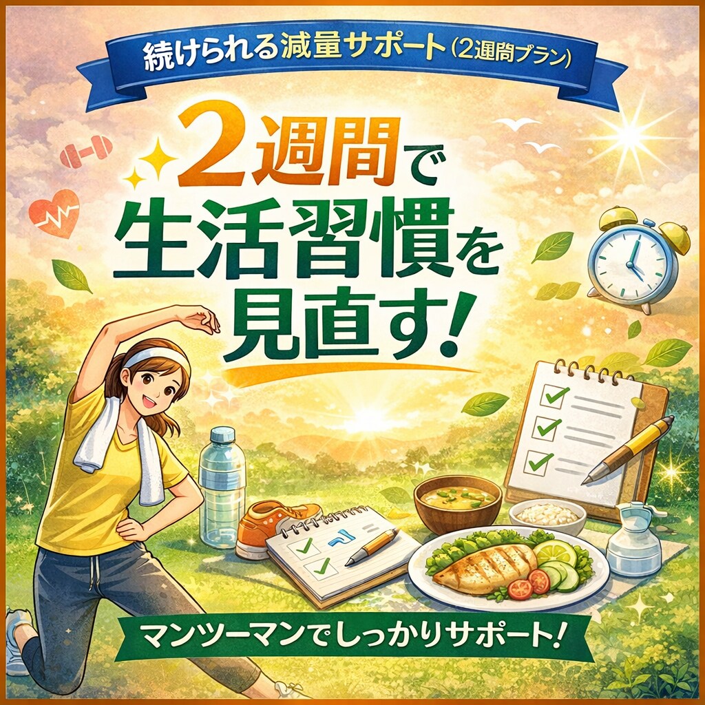 一般的な知識、実体験に基づき減量サポートします 2週間で無理せず続く減量習慣を一緒に整えます イメージ1