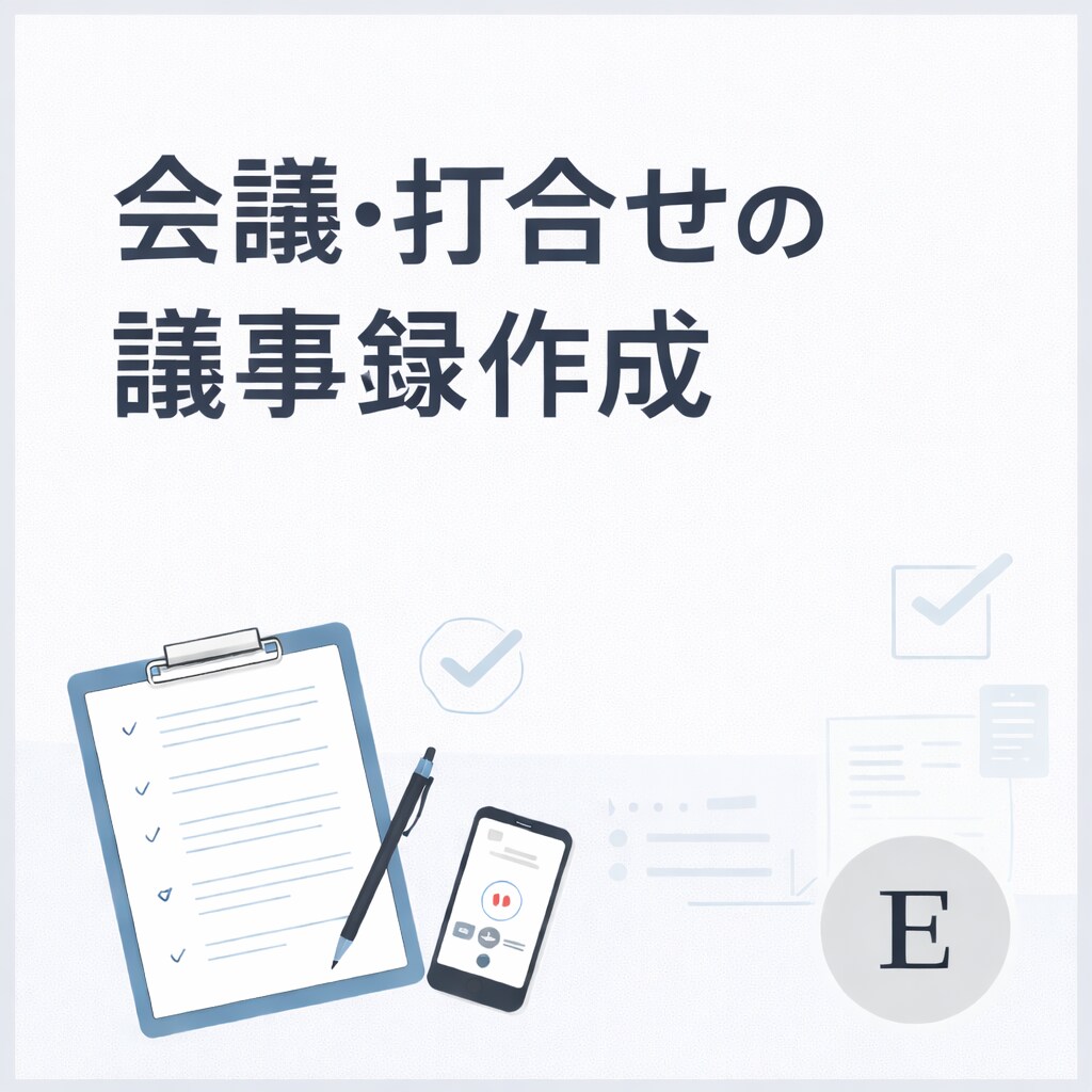 社内会議・打合せの音声を読みやすく整えます 決定事項・注意点を分かりやすく整理します イメージ1