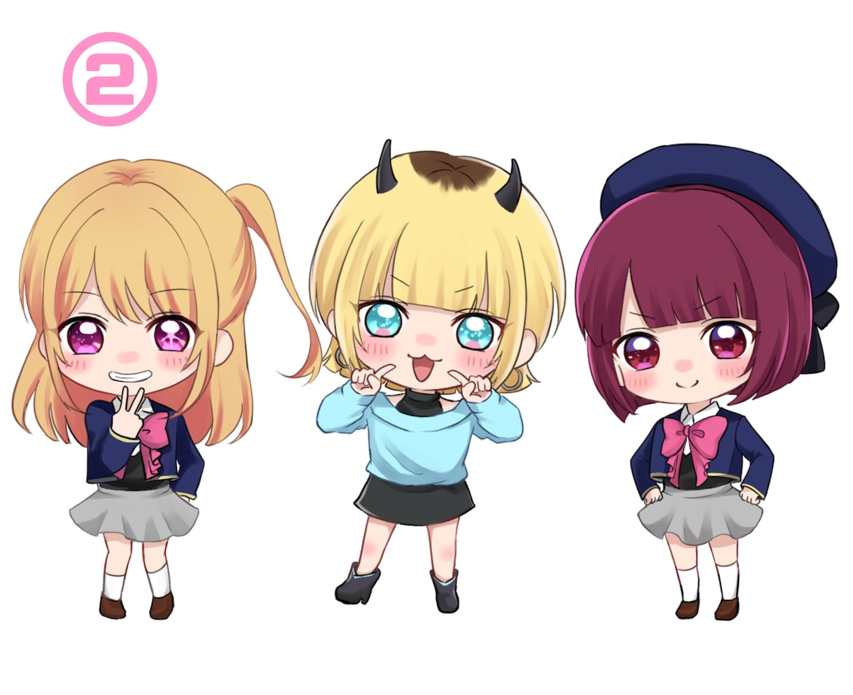 デフォルメイラスト描きます 等身の低いキャラクターの制作お任せ下さい！ イメージ4