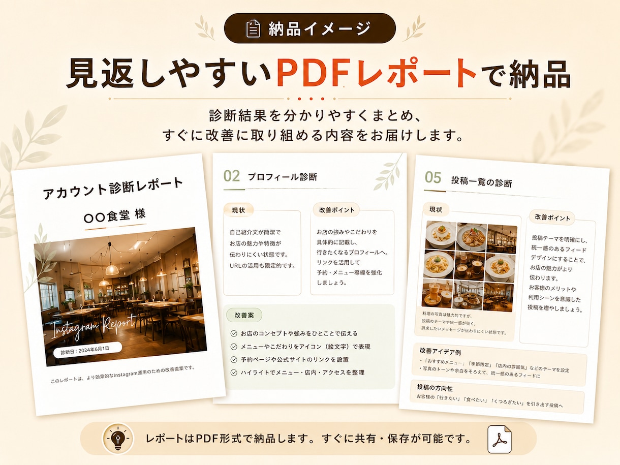 飲食店のInstagramを診断・改善します 飲食店目線で来店につながる改善案をご提案 イメージ5