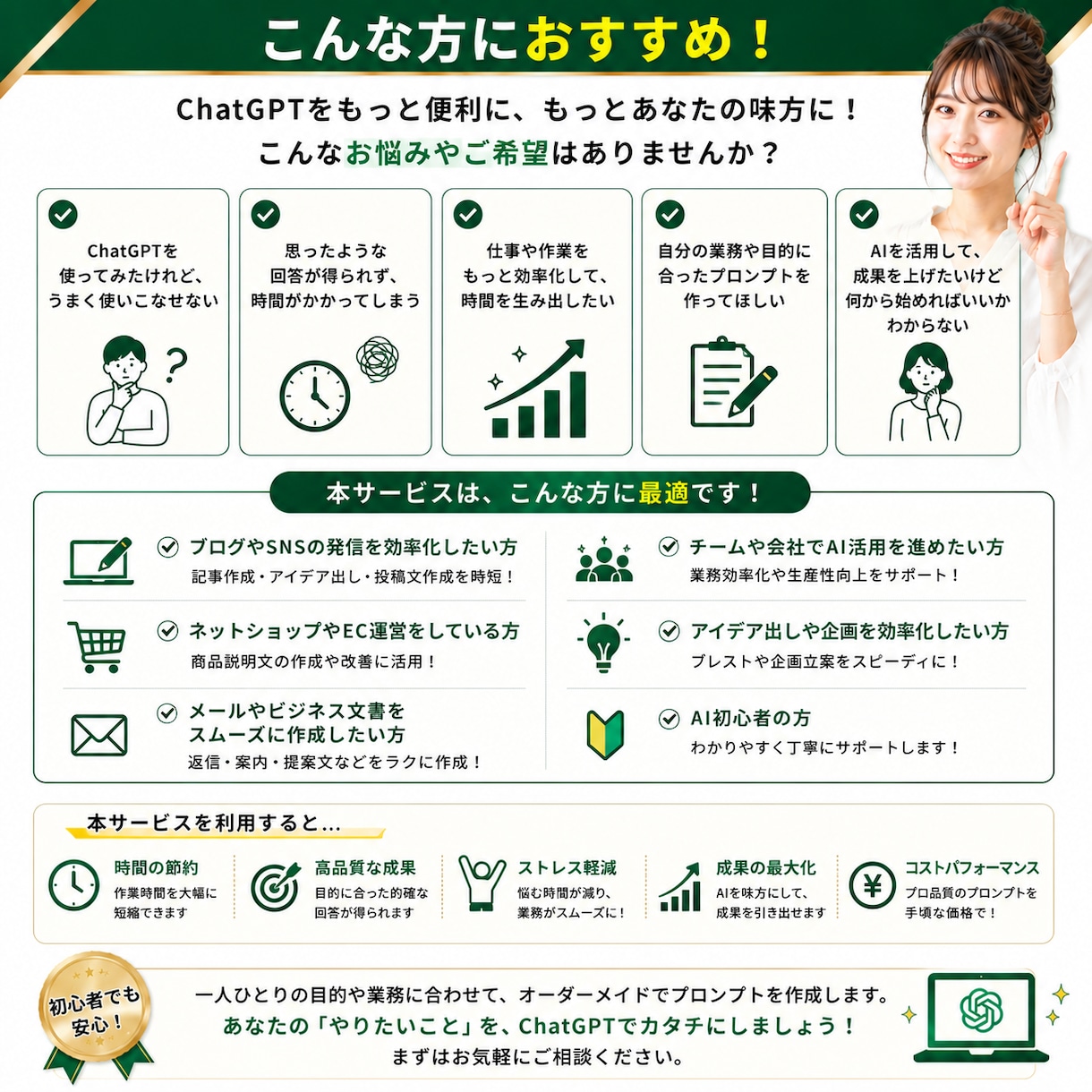 あなた専用のChatGPTプロンプト作成します コピペで使える実用プロンプトを作成 イメージ5