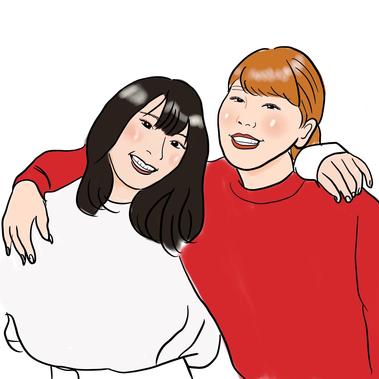 デジタル似顔絵、アイコンや名刺の似顔絵描きます シンプルな似顔絵を描きます。名刺やSNSアイコンにどうぞ! イメージ1