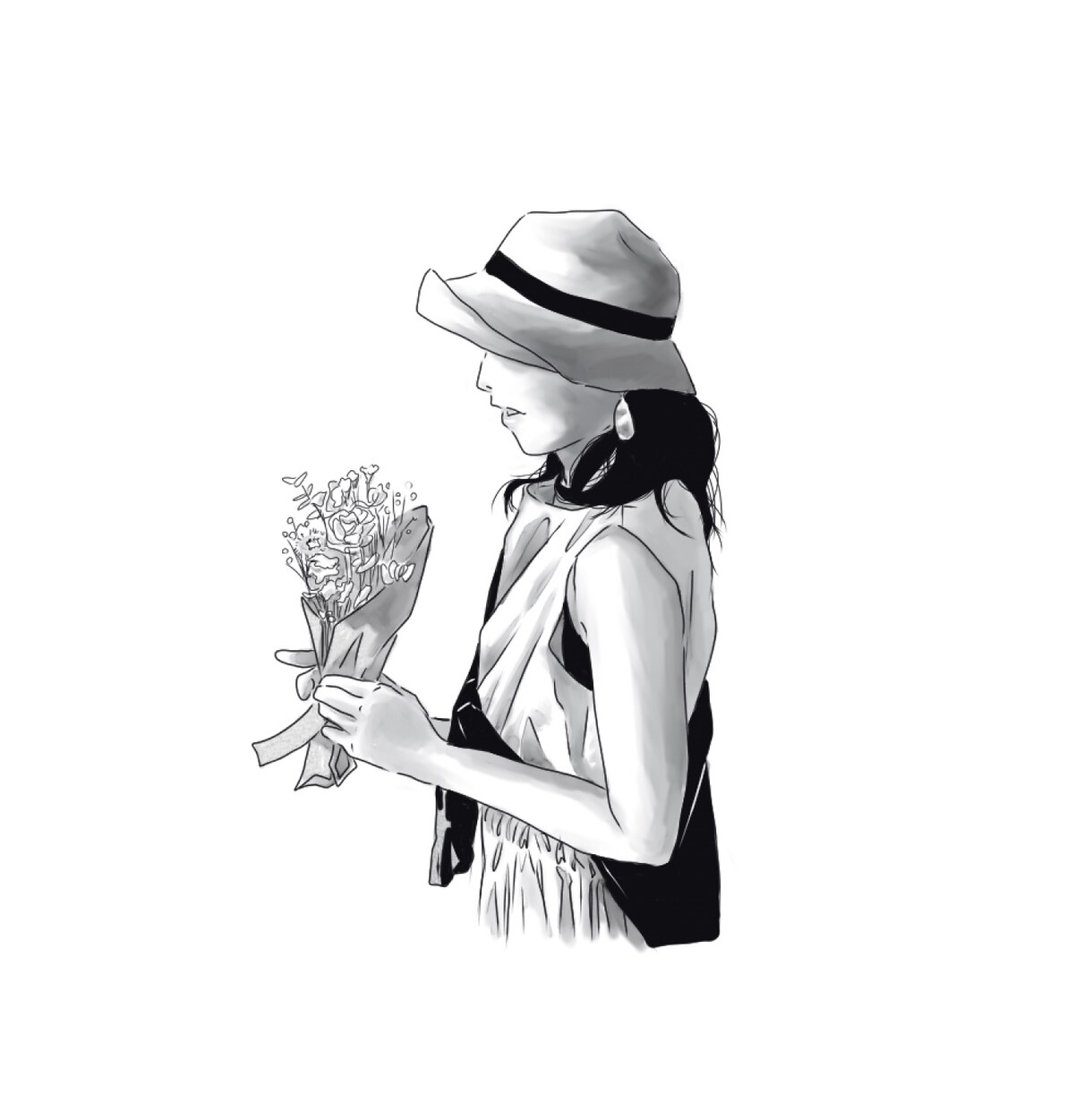 シンプルな似顔絵イラストを制作いたします 自分だけの特別な絵が欲しい方へ イメージ2