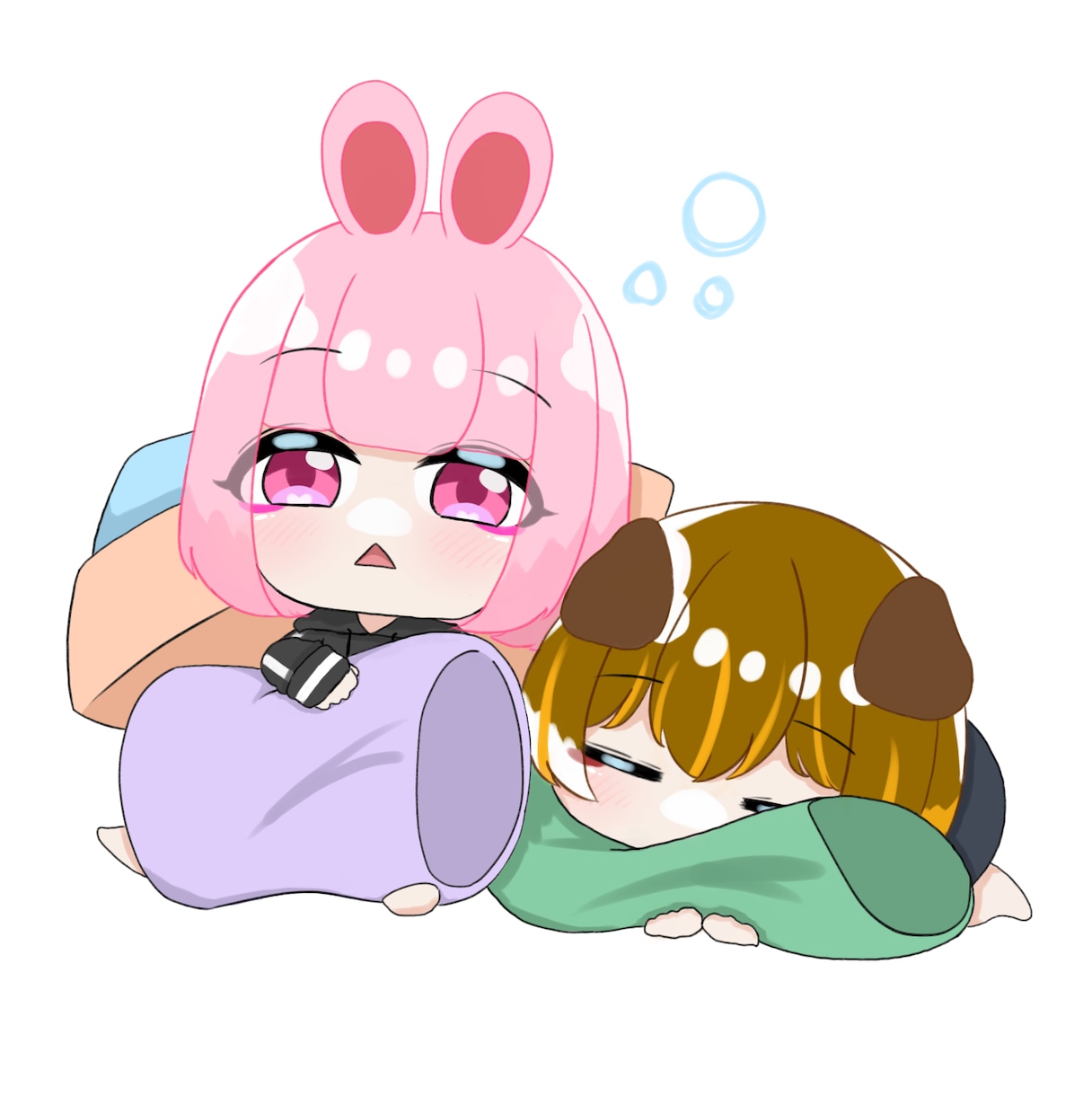 表情差分⭕️ゆるふわなデフォルメイラスト描きます キャラクターがいない方でもやり取りをして制作可能です！ イメージ6