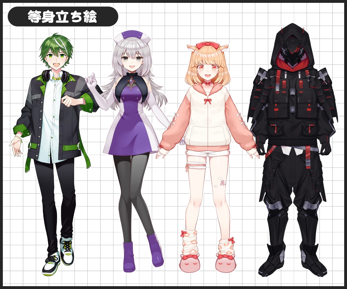 商用・グッズOK！キャラクターイラスト承ります SDキャラ・立ち絵・一枚絵・歌ってみた・MVお任せください！ イメージ6