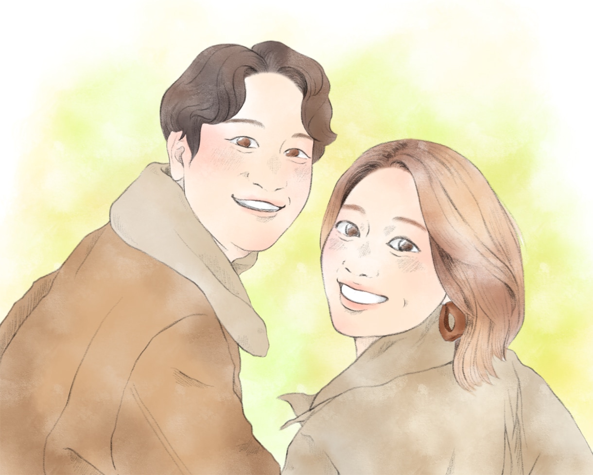 お写真を元に、ふんわりテイストの似顔絵を描きます プレゼント・ＳＮＳアイコンなどにどうぞ！ イメージ1