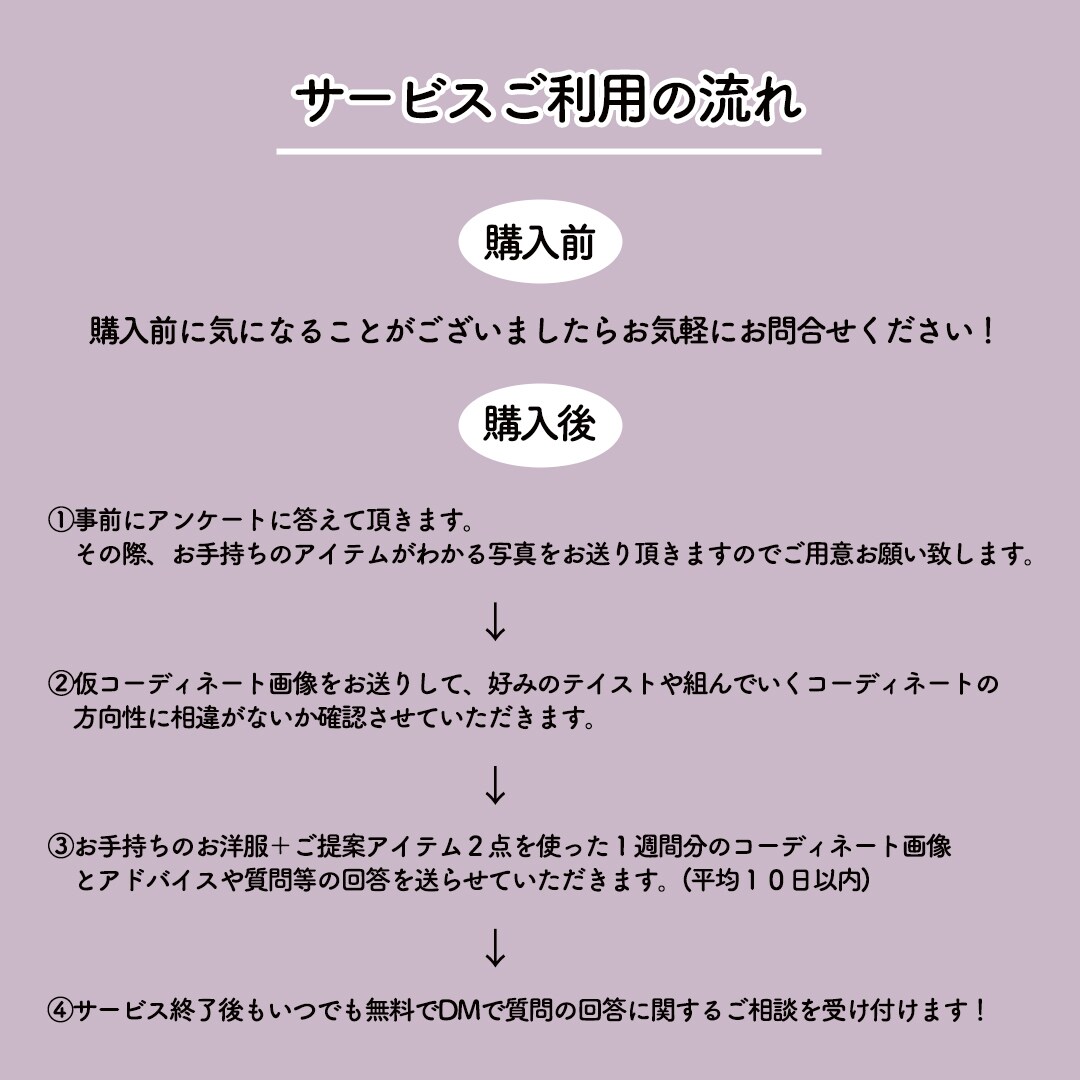 現役アパレル店員が1週間着回しコーディネートします 【先着5名特別価格】あなたのタンスの肥やしを蘇らせます！ イメージ4