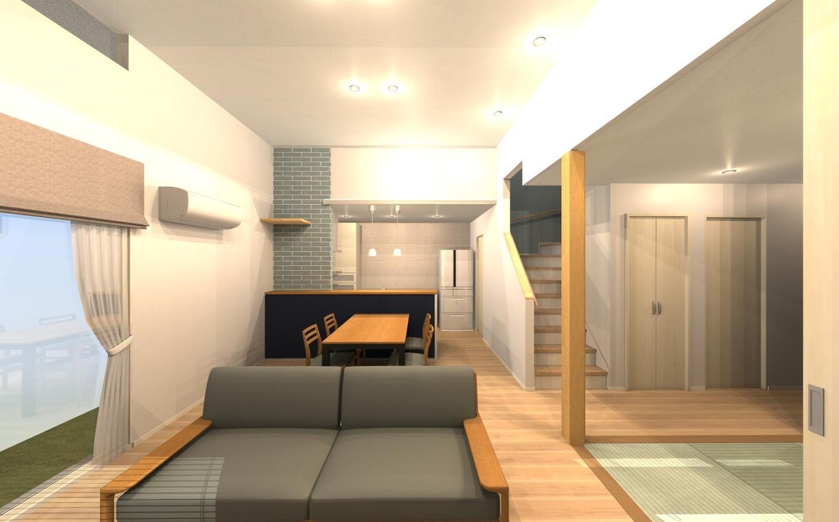 住宅やお店の外観・インテリアパースを作成します スキップフロアや吹抜がある空間も3Dパースを作成します イメージ5