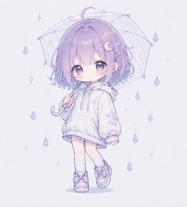 SNSアイコンに！柔らかい雰囲気のキャラを描きます 水彩系の筆で塗るふんわりしたミニキャラを描きます イメージ2