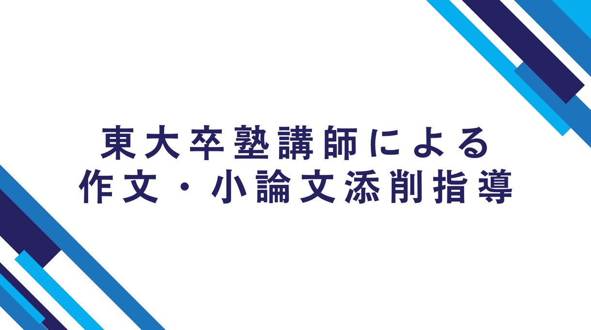 作文・小論文の添削をいたします 小学生〜大学生まで幅広く対応いたします イメージ1