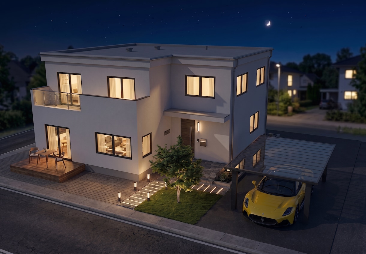住宅の外観・外構パースを作成します 建物の価値を上げる外観デザインは私に任せてください！！ イメージ3