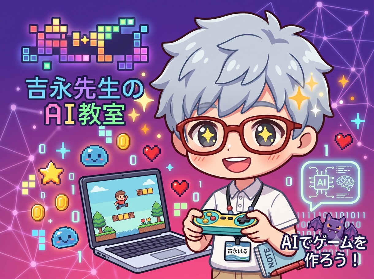 AIを使ってゲーム制作レッスン！未経験でも作れます 初回から「自分のゲームが動く」体験を。コード知識ゼロでOK イメージ1