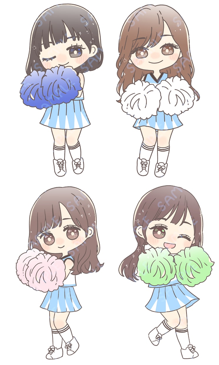キラッと＊ゆるふわ可愛い♥ミニキャラ描きます 商用利用OK｜あなたの活動が、もっともっと映える！ イメージ7
