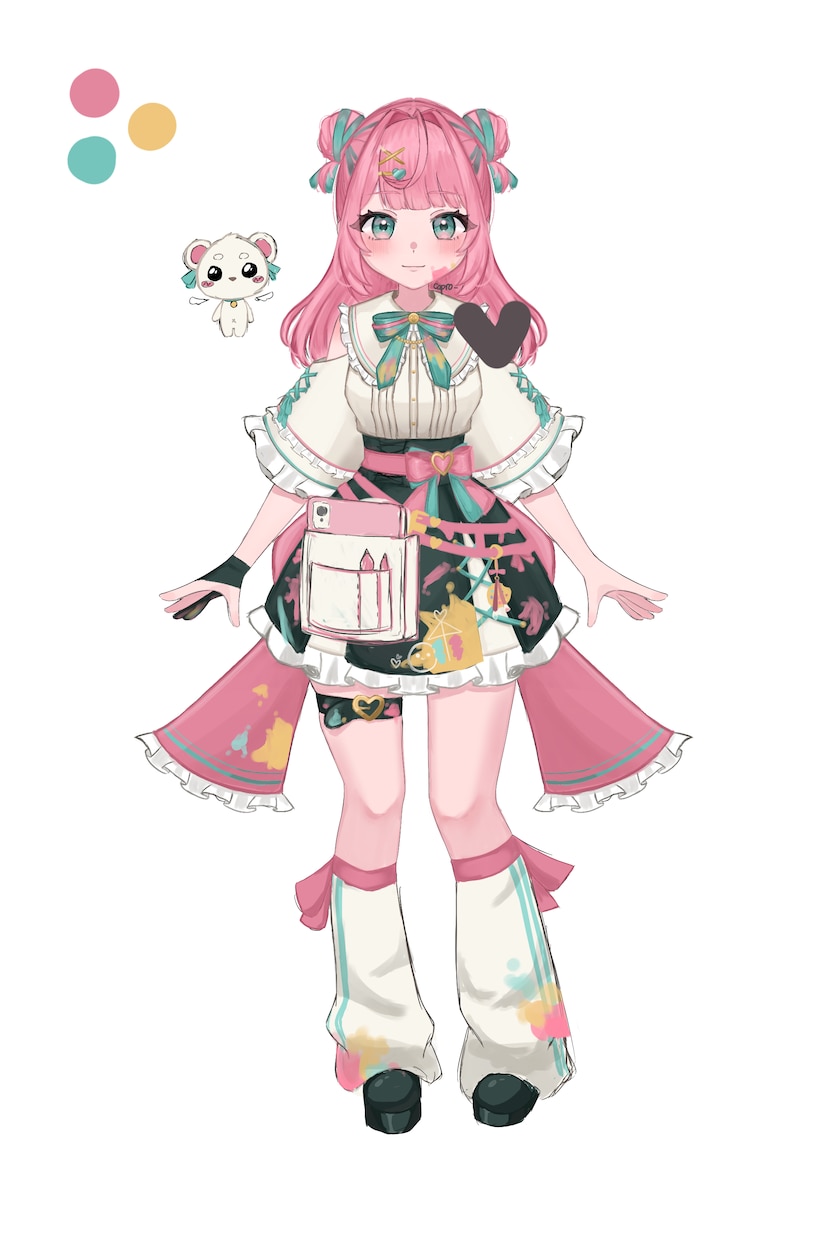かわいい女の子のイラスト描きます 顔だけから全身まで！キャラクターデザインも！ イメージ1