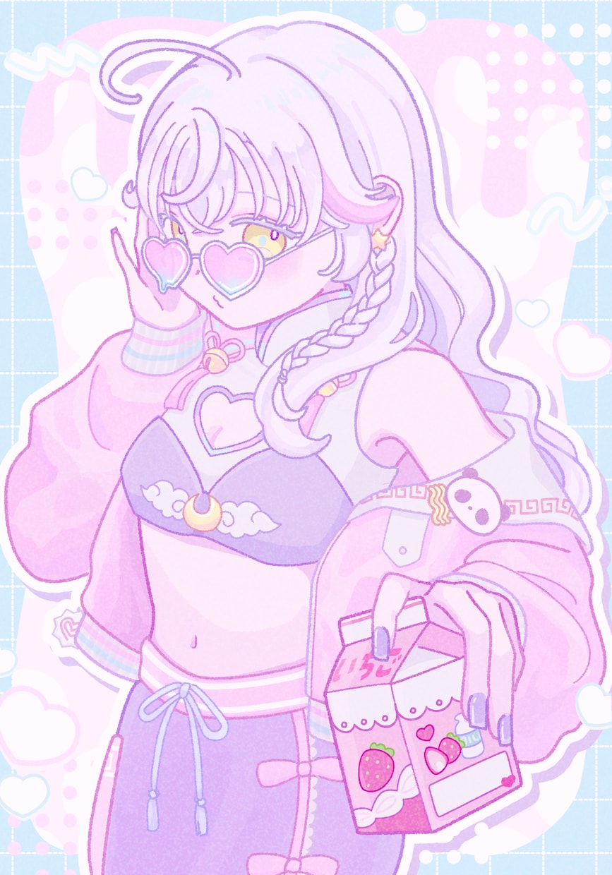儚くてかわいい少女のイラストお描きします 淡くてあまい世界観を表現◎ゆめかわいい雰囲気に イメージ6