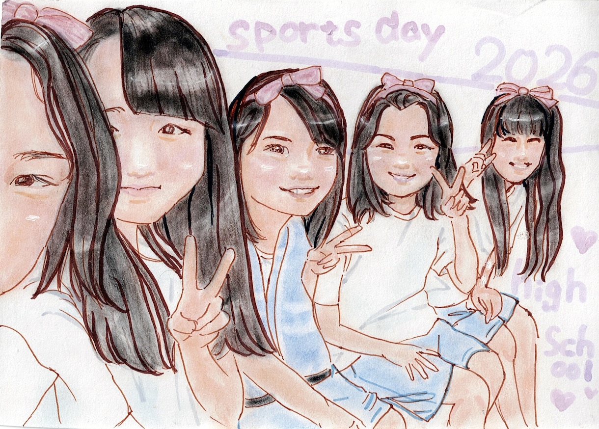 似顔絵オーダー承ります 気軽に画像をプレゼント！学生さん歓迎！原本発送も承ります。 イメージ1