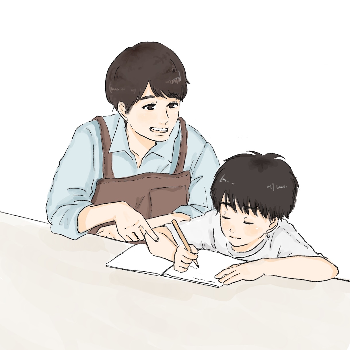 お子さんの似顔絵や親子アイコン描きます お子様の似顔絵や親子イラストを描きます イメージ2