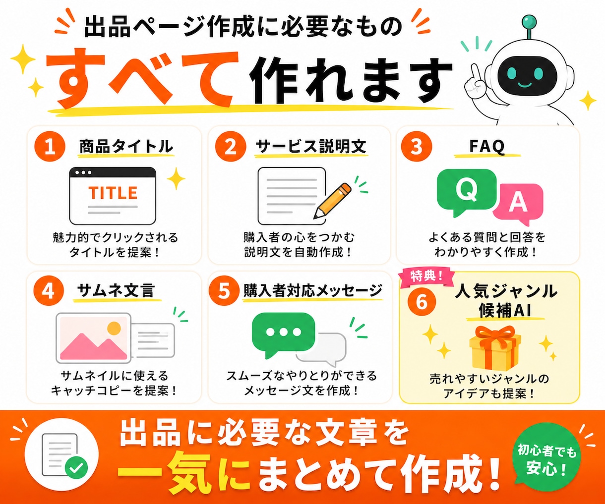 ココナラ出品ページ作成AIツールをお渡しします ココナラ初心者/初出品/副業/出品文が書けない方へ イメージ4