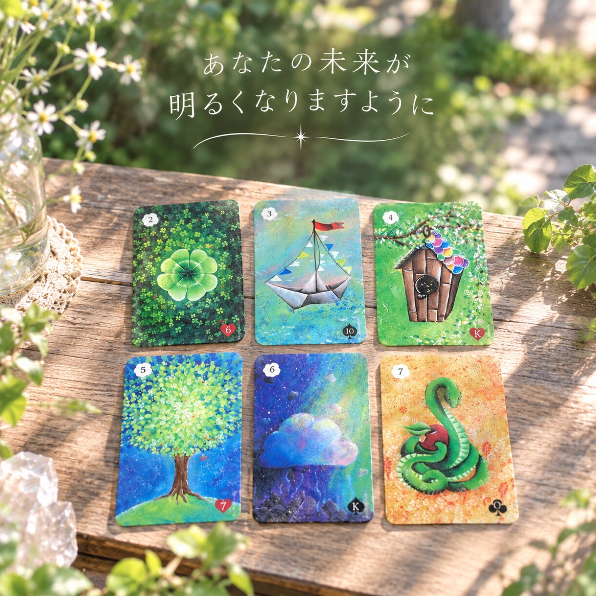 ルノルマンカードであなたの今とこれからを占います あなたの今とこれからを、ルノルマンで丁寧に読み解きます。 イメージ3