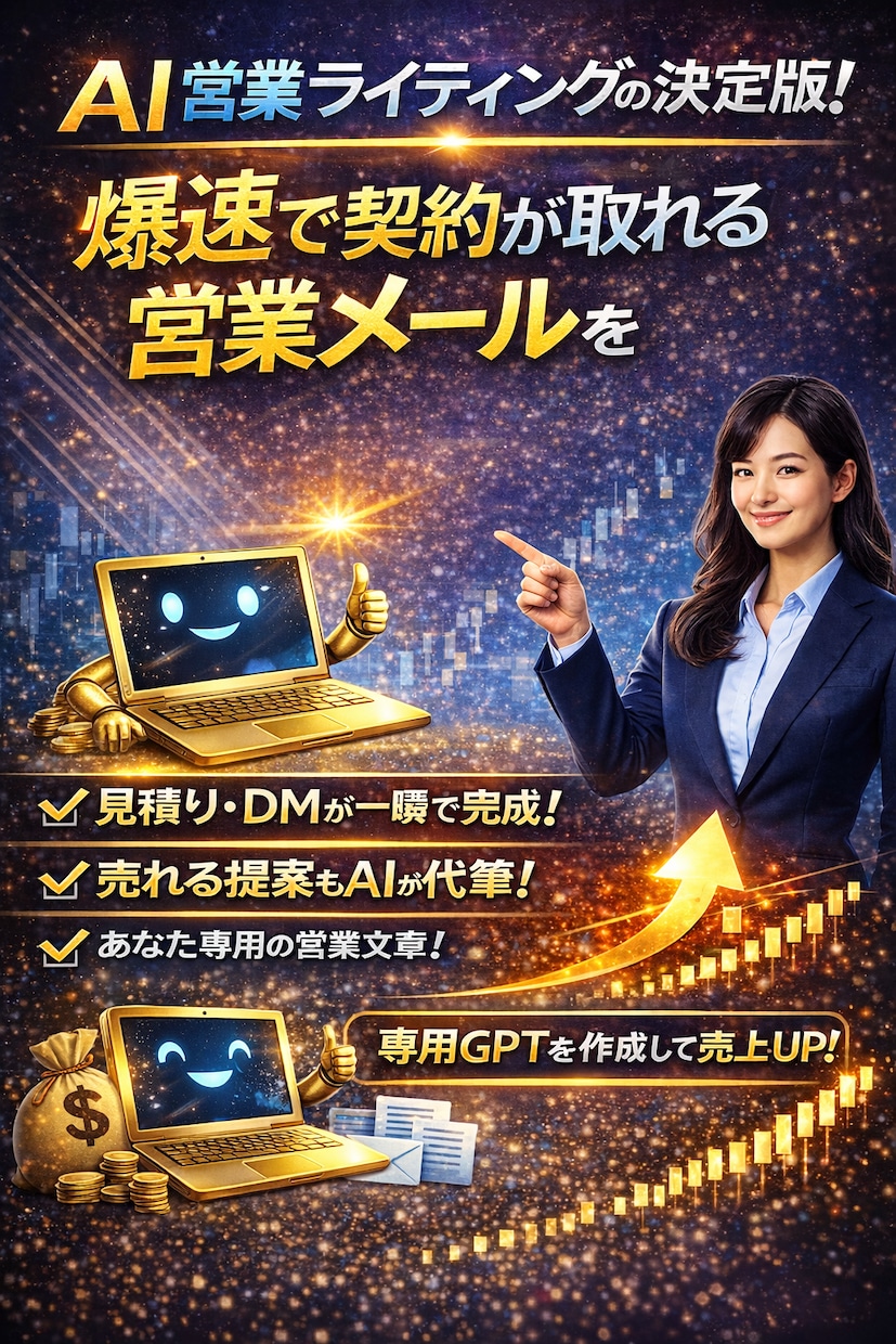 売れる営業文章を作る専用GPT作ります 提案文・DM・見積返信を“売れる型”で自動化 イメージ2
