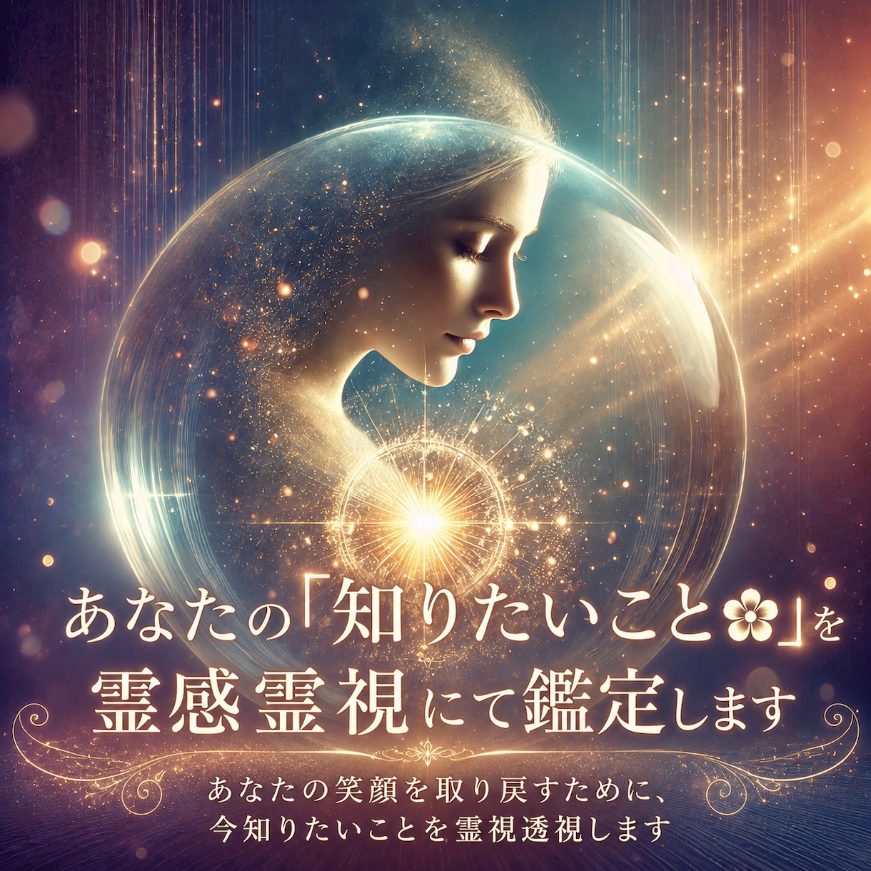 あなたの「知りたいこと❀」を霊感霊視にて鑑定します あなたの笑顔を取り戻すために、今知りたいことを霊視透視します イメージ1