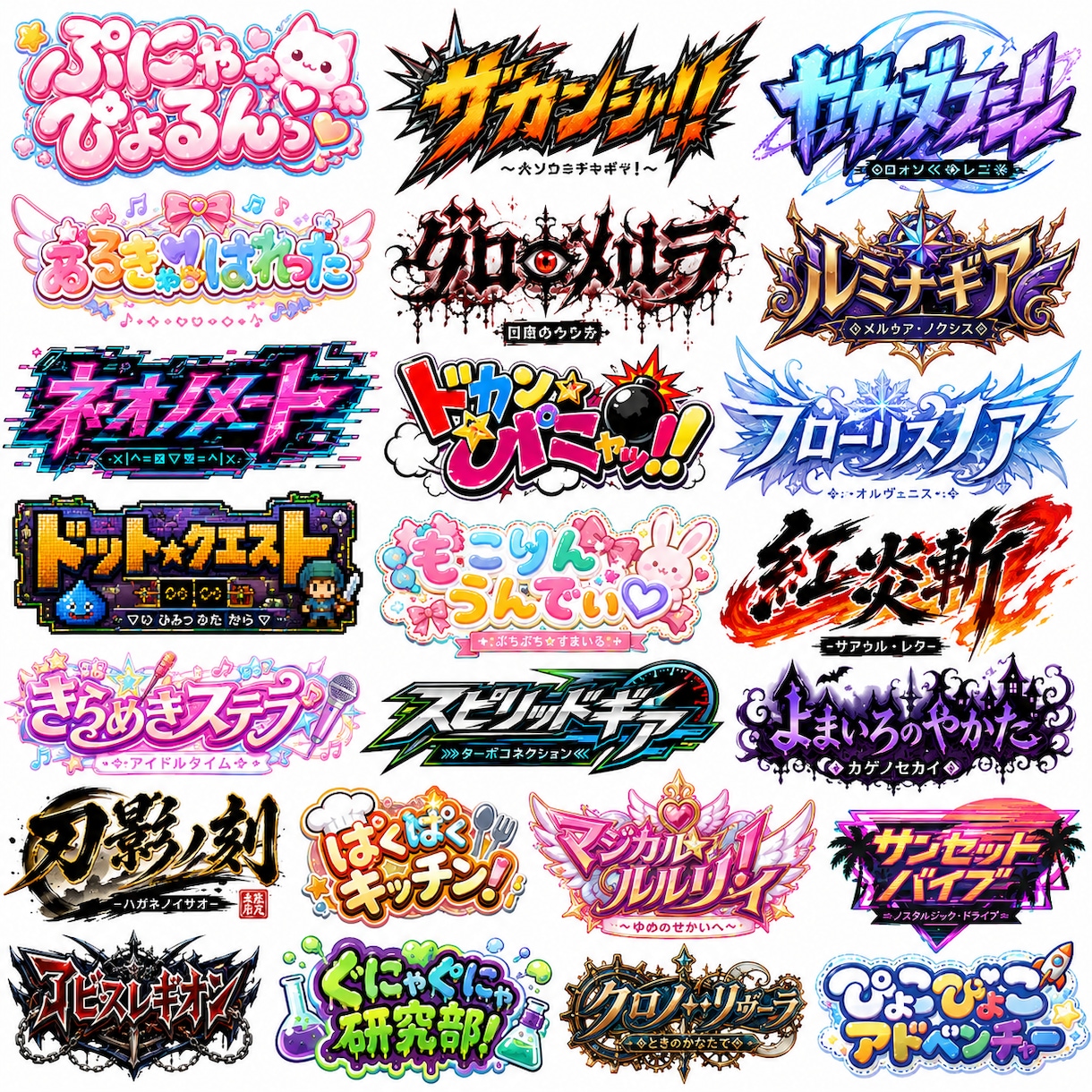 同人誌やゲームのタイトルロゴを制作します 即日〜翌日納品OK！3案提示・修正無制限・透過PNG対応 イメージ1