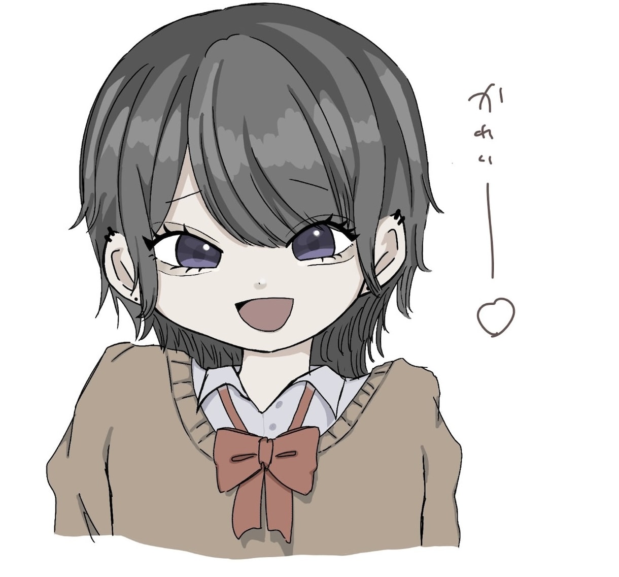 ご自身や御友人の似顔絵を承ります アイコン等に!きゅ〜とで使いやすい! イメージ1