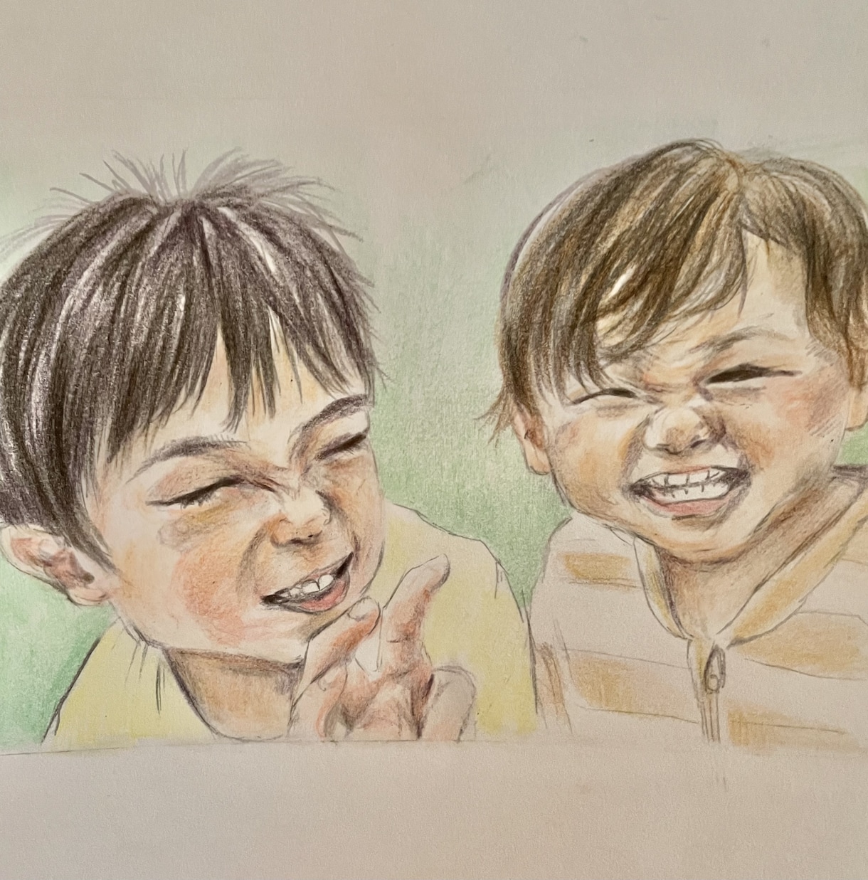 色鉛筆でお子さん、家族、大切な方の似顔絵を描きます 世界でたった一つ。思い出に残る一枚を私にお任せください イメージ3