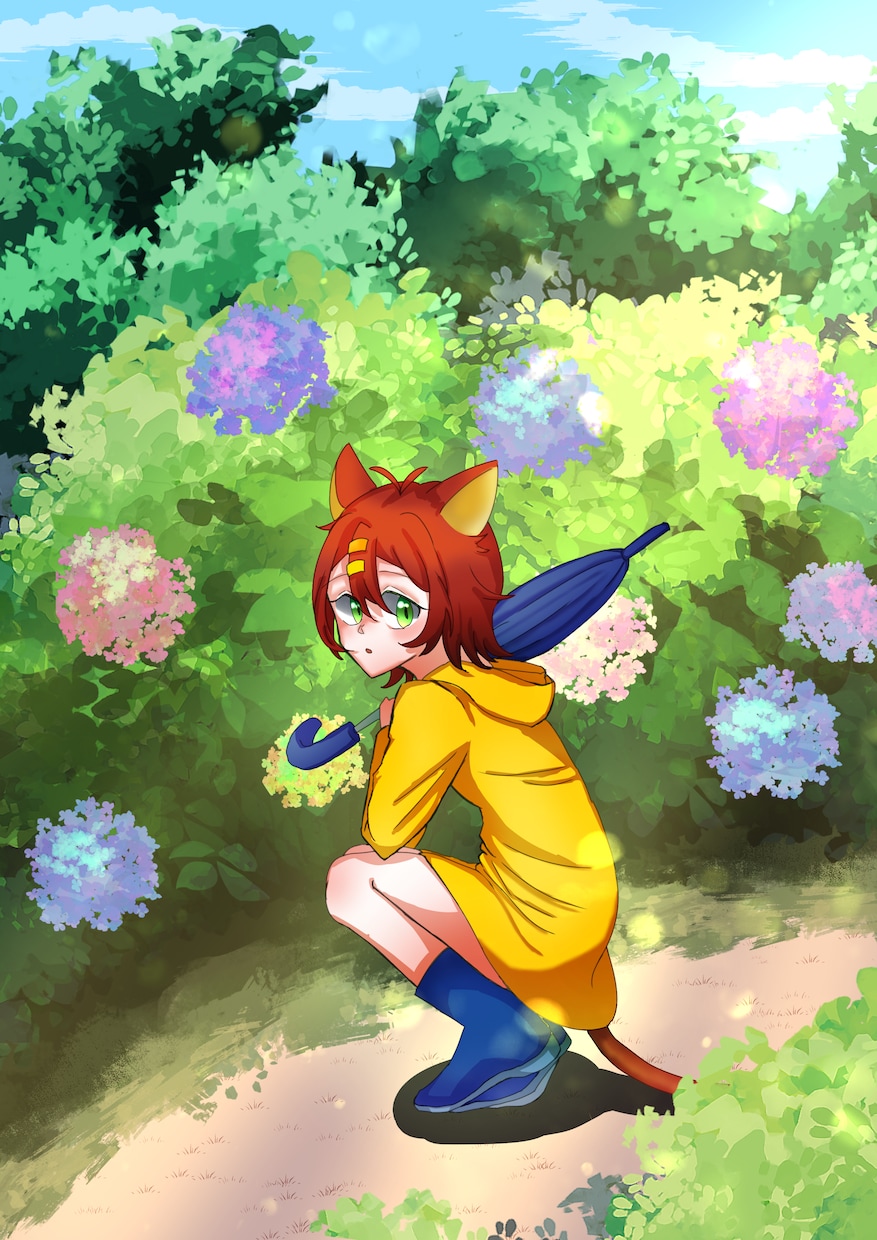 歌ってみたイラストをお描きします パーツ分けした簡易背景つきの全身イラストをお描きします。 イメージ5