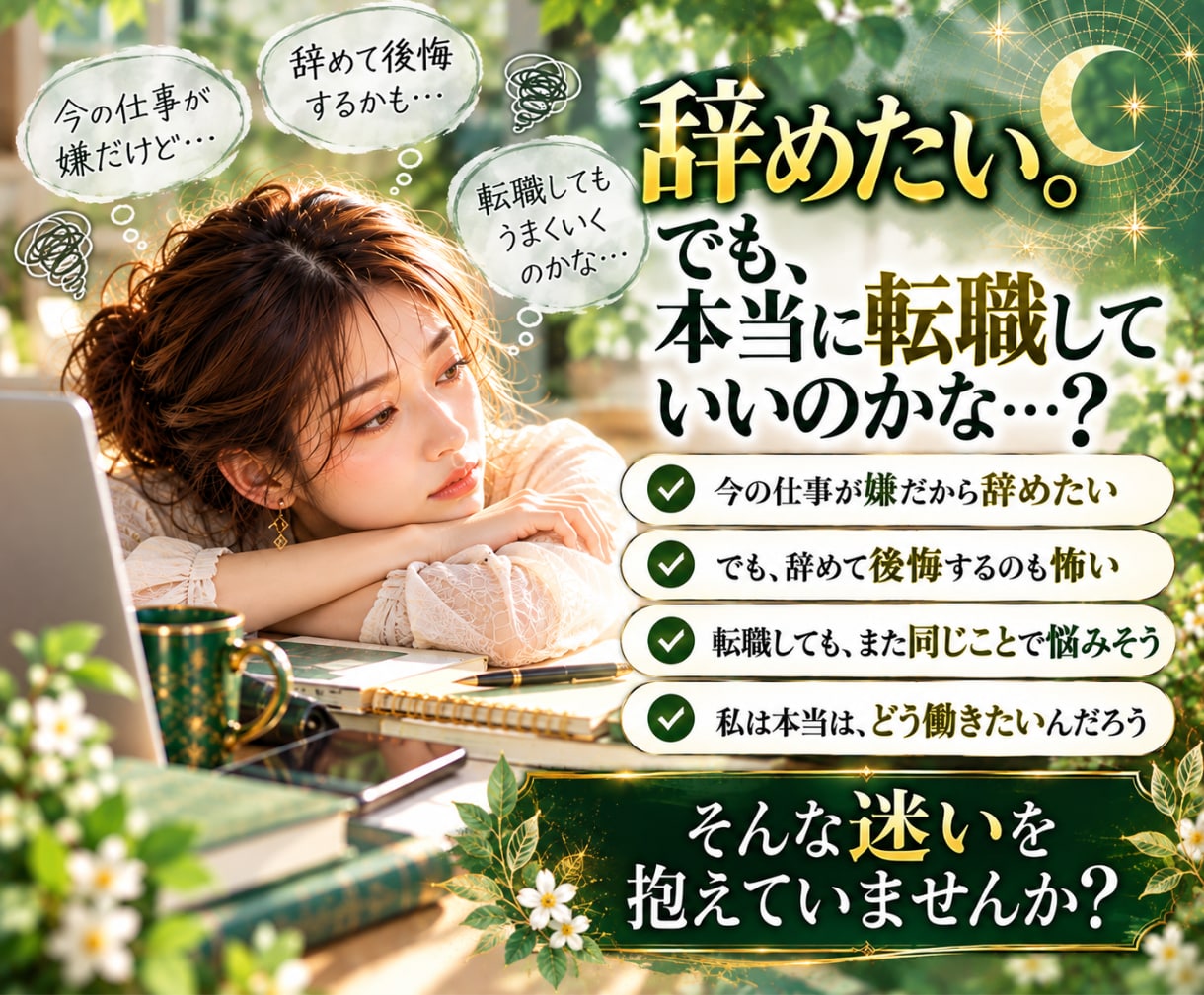 仕事の悩み｜転職に迷うあなたの本音を読み解きます 「私はどうしたい？」が見えてくる自己分析タロット鑑定 イメージ2