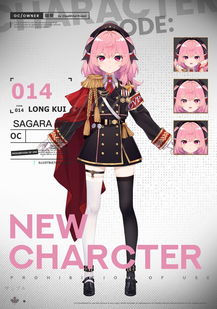 Vtuberキャラデザ・モデリング制作します キャラの立ち絵やVtuber（パーツ分け可，商用可） イメージ3