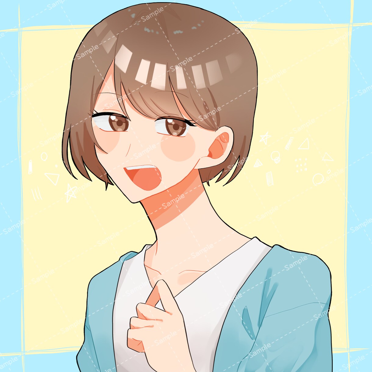 SNS等で使えるアイコンイラストをお描きします 可愛い、かっこいい男女何でも描けます！ イメージ2