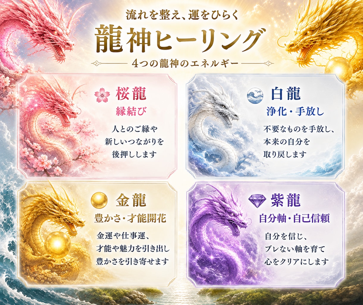 流れを整え運をひらく龍神ヒーリングをします 龍神様から今のあなたに必要なメッセージをお届けします イメージ2