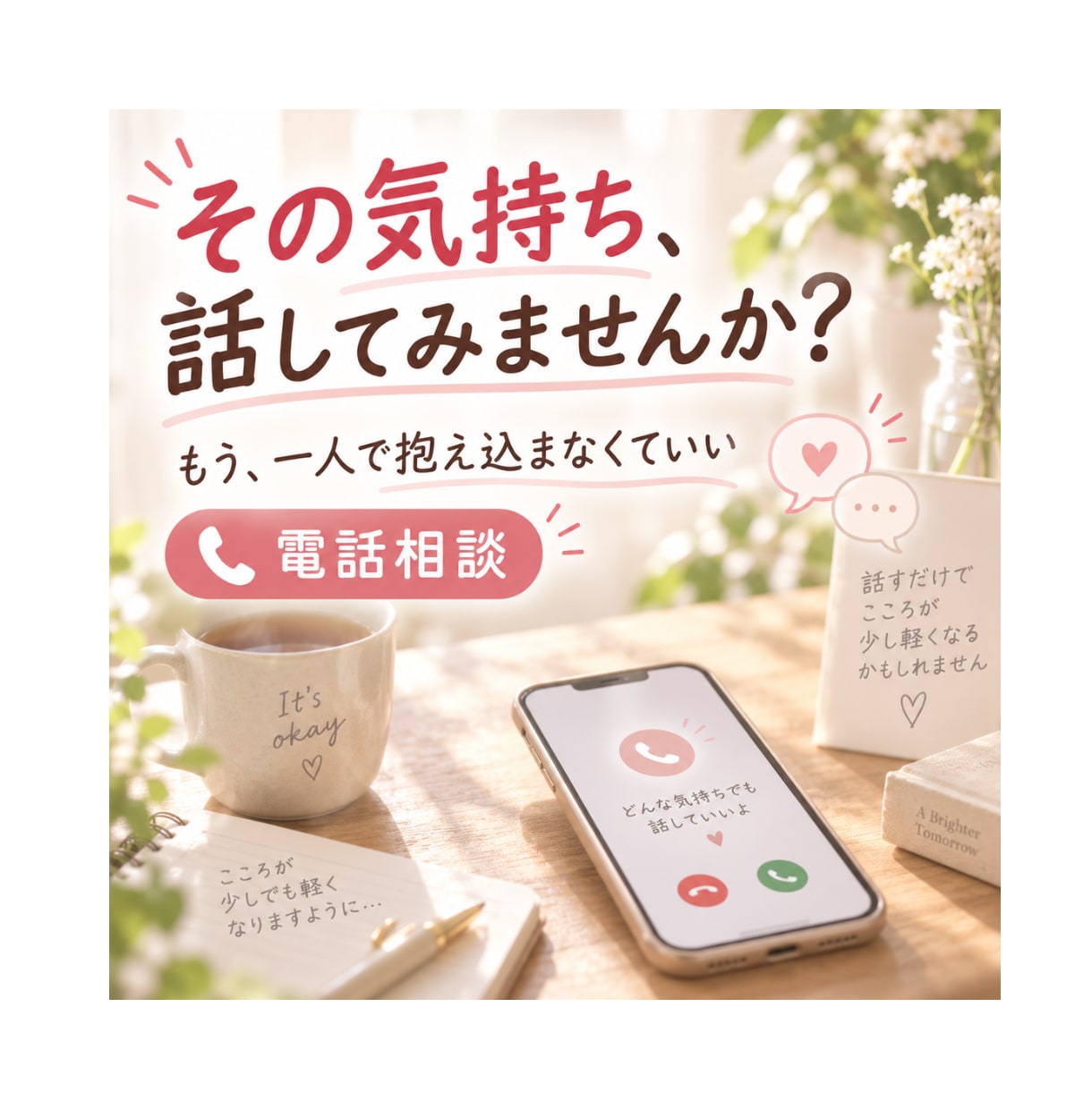 自分を責めてしまう！あなたの気持ちをお聴きします 「私ってダメだな…」そんな気持ち、一人で抱えず話しませんか？ イメージ7