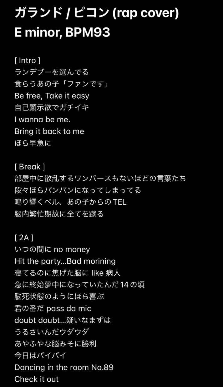 現役ラッパーによる作詞！作曲・仮歌のみも対応します 聴く人に寄り添う歌詞。歌ってみたのラップアレンジも大歓迎！ イメージ6