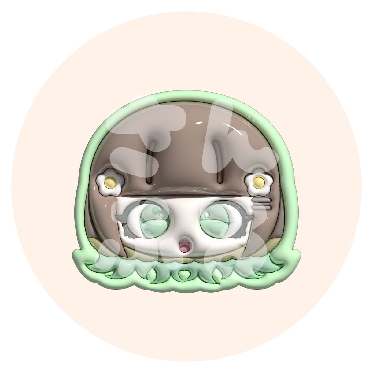 ぷっくり可愛いアイコン描きます 立体感が可愛いぷっくりとしたお顔のアイコンを描きます！ イメージ1