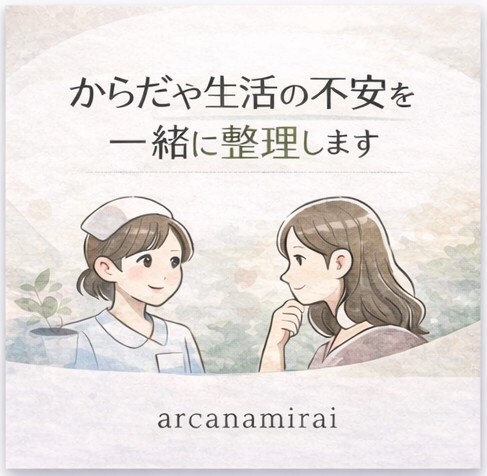 からだや生活の不安を整理します 現役看護師がお答えします。（医療判断や診断は行いません） イメージ1