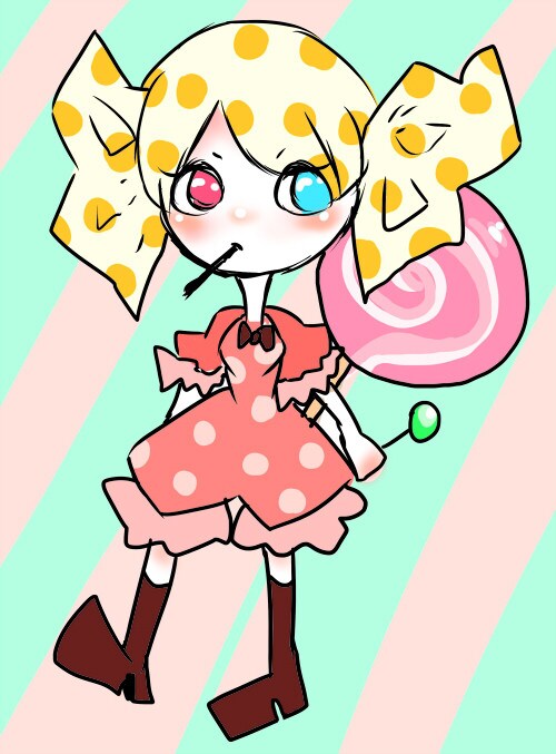 ダークでかわいいイラスト描きます ゆめかわ、病みかわいい、ダークデフォルメイラスト イメージ1